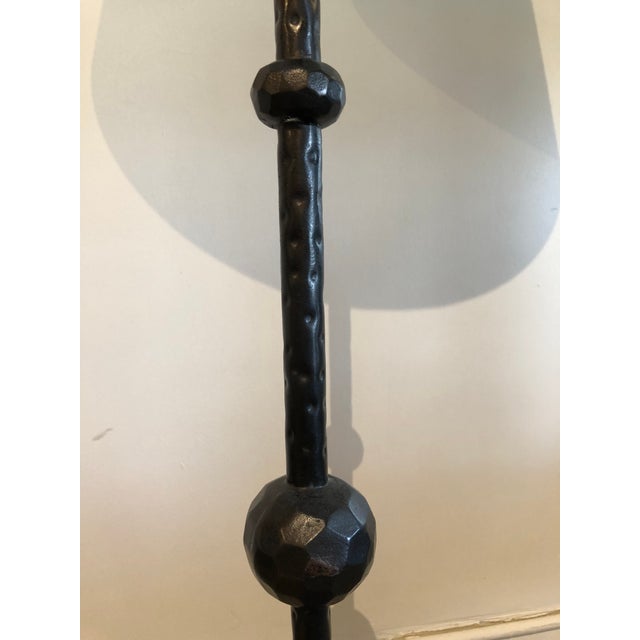 Hammered forged iron floor lamp. A substantial iron traditional floor lamp that will fit with ease in a contemporary...