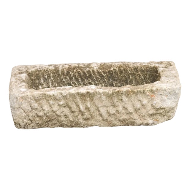 Antique Spanish Stone Basin or Planter For Sale