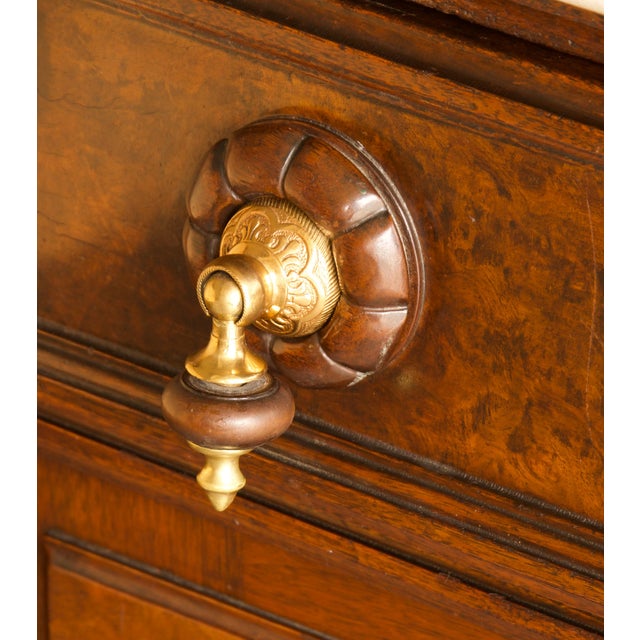 Massive American Renaissance Revival Walnut Hunt Sideboard With Carved Stag Head and Marble Top, Mid-19th Century For Sale - Image 10 of 14