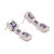 Platinum earrings with octagonal sapphires and baguette diamonds. A striking Art Deco‑inspired design that combines...