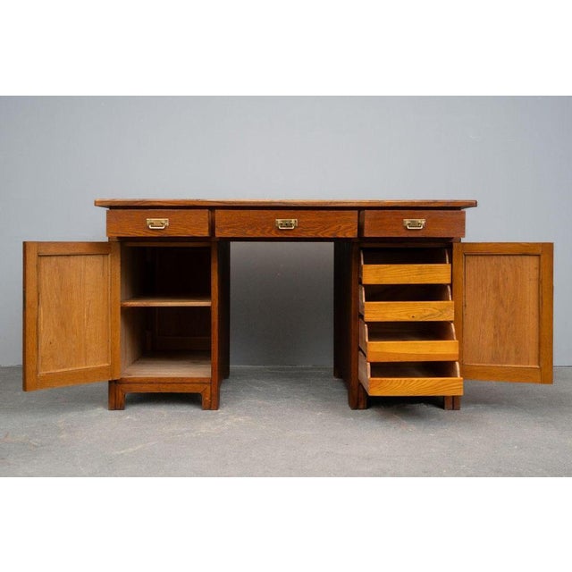 Early 20th Century Art Nouveau Desk in Oak For Sale - Image 6 of 18