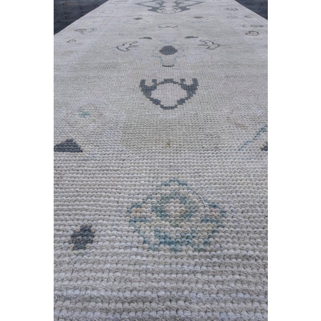 Textile Turkish Oushak Rug 2'9" x 7'7" For Sale - Image 7 of 8
