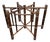 McGuire Style Organic Modern Bamboo Iron Frame Round Dining Table For Sale