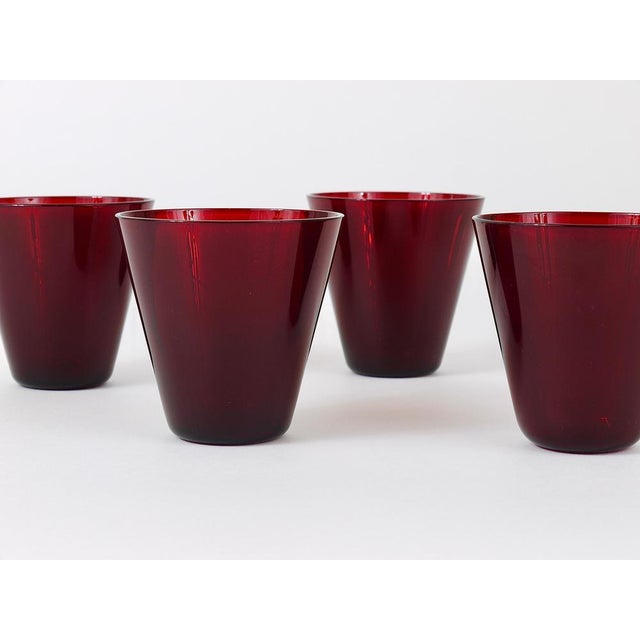 1950s Mid-Century Drinking Glasses by Kaj Franck for Nuutajarvi Nottsjo Finland, 1950s, Set of 4 For Sale - Image 5 of 14