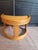 Postmodern 1970s Post Modern Solid Oak Crescent Shape Side Table For Sale - Image 3 of 5