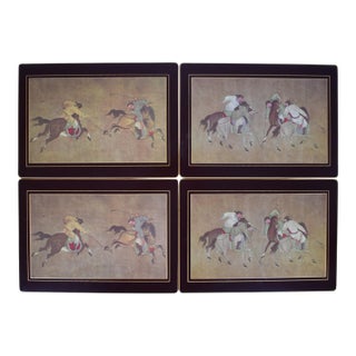 Mid 20th Century Ming Polo Placemats - Box Set X 4 For Sale