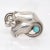 Silver Vintage Georg Jensen Sterling Silver Tulip Brooch No.100b With Amazonite Cabochon For Sale - Image 8 of 12