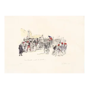 1989 Italian Poster - Marie-Antoinette Taken to the Guillotine (Artist-Signed and Numbered)