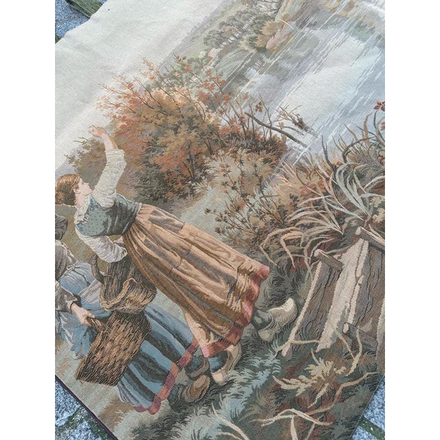 French Aubusson Style Jacquard Tapestry, 1980s For Sale - Image 6 of 17
