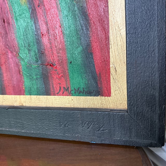 Figurative Vintage Multi-Paned Front and Back Figurative Painting by John McMahon For Sale - Image 3 of 12