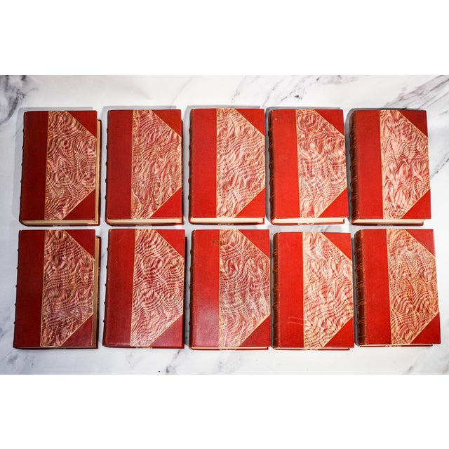 Wonderful Collection 10 Volume Bailey's Magazine of Sports & Pastimes Antique Red Leather Spine Books English Country Equestrian Horse For Sale - Image 12 of 13