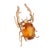Victorian Late 19th Century Victorian 4.40 Carat Citrine 18k Yellow Gold Stag Beetle Brooch For Sale - Image 3 of 6