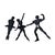 1950s Vintage, Set of 3, MCM Black & Gold Bronze Ballerina Man Women Dancing, Wall Art, Home Decor, 10" For Sale - Image 5 of 10