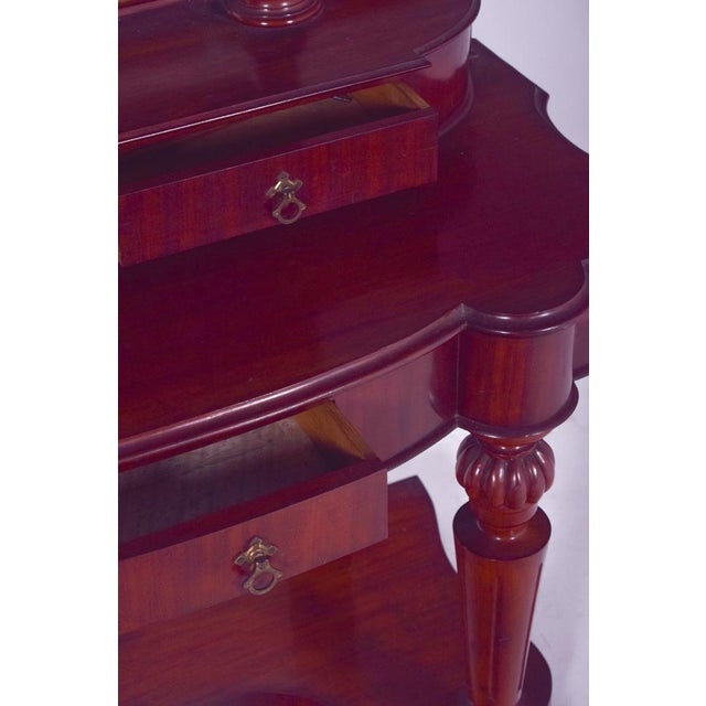19th Century Mahogany English Dressing Table, 1890s For Sale - Image 9 of 11
