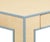 Matthew Izzo Home Collins 40" Square Two Drawer Game Table in Light Natural Grasscloth With Light Blue Lacquer Accent For Sale In New York - Image 6 of 8