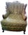 French-Provincial Wingback Armchair (Matches Couch) For Sale - Image 4 of 6