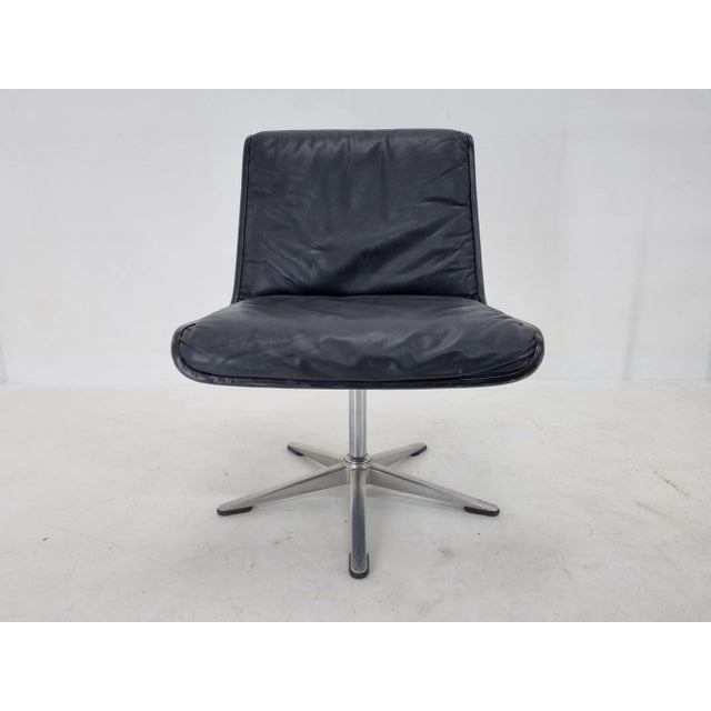 Mid-Century Leather Desk Chair by Delta Wilkhahn, 1970s For Sale - Image 3 of 13