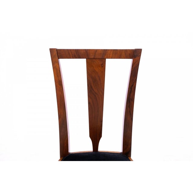 Art Deco Round Table with Four Chairs, Poland, 1940s, Set of 5 For Sale - Image 11 of 18