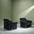 This pair of bulky lounge chairs from the 1970s combines distinctive modern design with exceptional comfort. Upholstered...