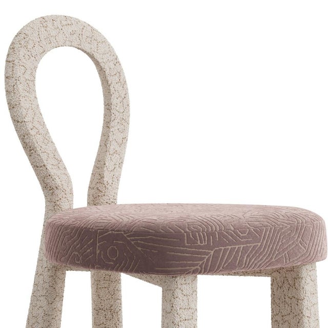 Mary III Bar Chair with Upholstered Legs by Ottiu For Sale - Image 4 of 7