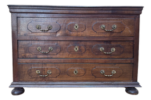 18th Century Louis XIII Three-Drawer Chest in Oak