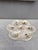 Majolica oyster plate with different flowers on each shells, circa 1900 signed Longchamp.