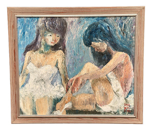Ebbe Höglund, Ballet Dancer, Break, Oil Painting on Canvas, Framed
