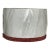 1990s Shabby Chic White Linen Lamp Shade With Red Gold Trim For Sale
