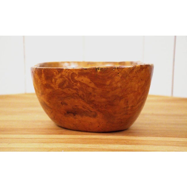 Brown Swedish Birch Burl Bowl, 1876 For Sale - Image 8 of 14