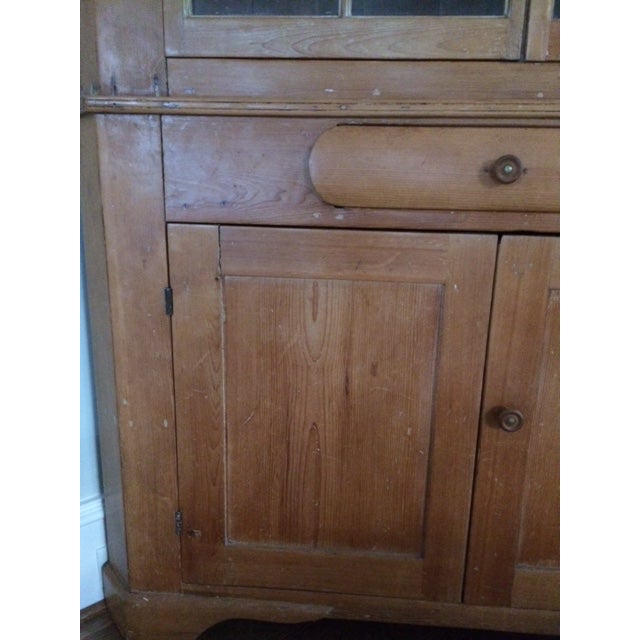 Wood American Antique Pine Corner Cupboard For Sale - Image 7 of 10