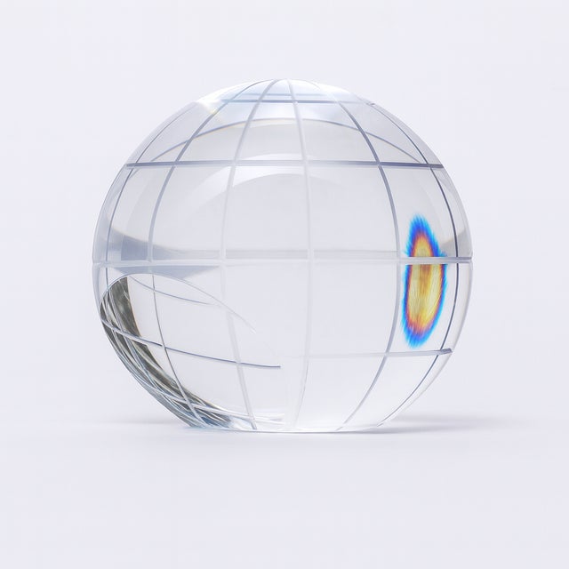 Glass Vintage Decorative Glass Sphere, 1970s For Sale - Image 7 of 7