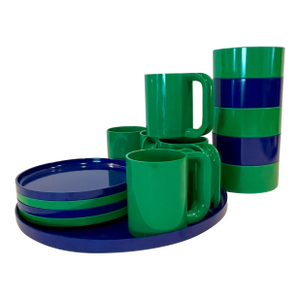 1970s Modern Massimo Vignelli for Heller 15 Piece Two Color Set