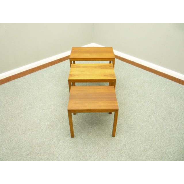 Brown Bauhaus Walnut Nesting Tables, 1930s, Set of 3 For Sale - Image 8 of 12