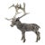 Vintage Italian Handmade Genuine Silver Large Stag Deer Sculpture by Italian Silver Artist Mario Cerreti For Sale