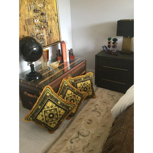 Italian Italian Cistom Made Versace Pillows - Set of 3 For Sale - Image 3 of 13