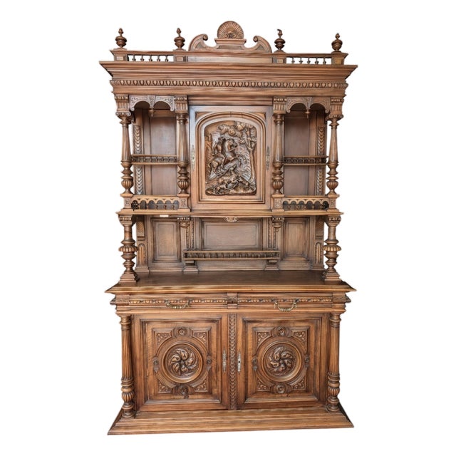 Antique French Renaissance Revival Huntsman Buffet or Server For Sale