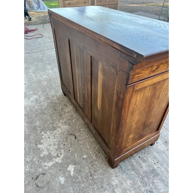 French 19th Century Louis Philippe Solid Oak Two Door Buffet For Sale - Image 10 of 12