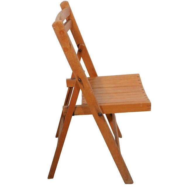 Mid-Century Modern Folding Dining Height Mid Century Industrial Chair Made in Yugoslavia For Sale - Image 3 of 3