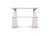 Console table in marble with brass details measures: h 35.44 in, w 55.12 in, d 15.75 in. H 90 cm, l 140 cm, p 40 cm.
