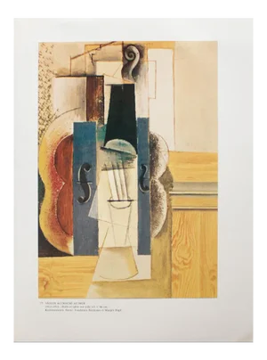 1985 After Pablo Picasso, "Violin Hanging on the Wall" Parisian Full-Color Print