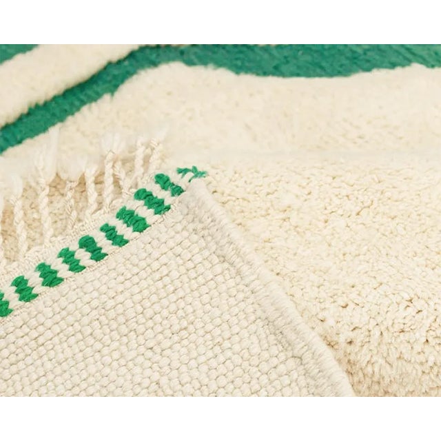 Textile Hand-Knotted Wool Rug by Azele Studio For Sale - Image 7 of 9