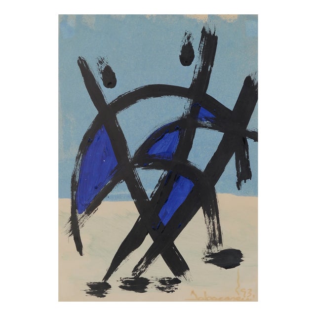 Abstract Figurative Composition, 1990s, Mixed Media For Sale