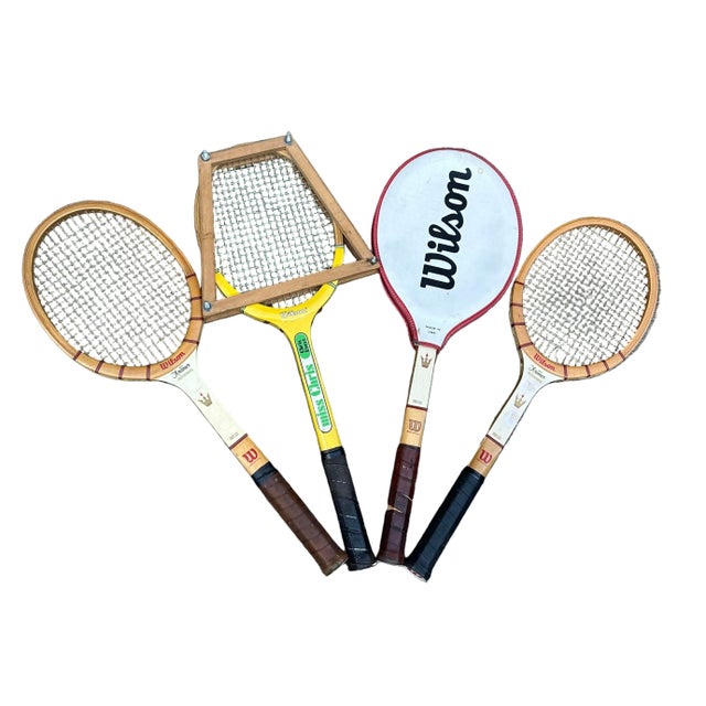 Up for consideration is a beautiful vintage collection of Wilson wooden tennis rackets including: Wilson Jack Kramer...