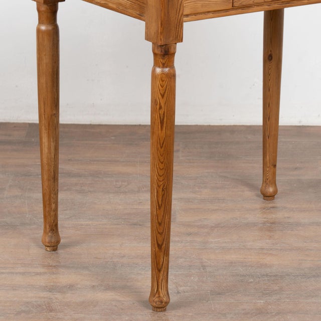 Brown 19th Century Danish Pine Side Table With Single Drawer For Sale - Image 8 of 9