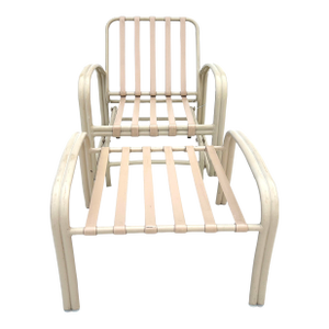 Vintage Glider and Ottoman Outdoor Set / 2