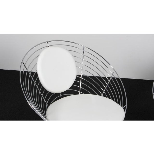 Vintage Wire Cone Chairs by Verner Panton, 1970s, Set of 2 For Sale - Image 3 of 8