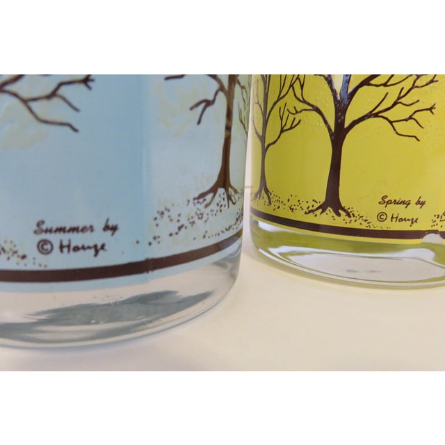 1970s Houze Seasons Trees Thermochromic Drinking Cocktail Rocks Glasses - Set 4 For Sale - Image 12 of 12