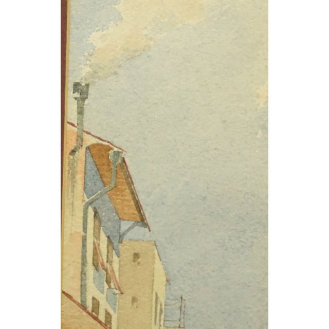 Carl Mell, View of the Church of the Holy Apostles in Florence, 20th Century, Watercolor For Sale - Image 5 of 18