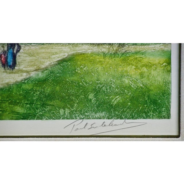 A Signed Etching of a Pastoral Scene in Picardy, France by Paul Emile Lecomte, 1918 For Sale - Image 4 of 5