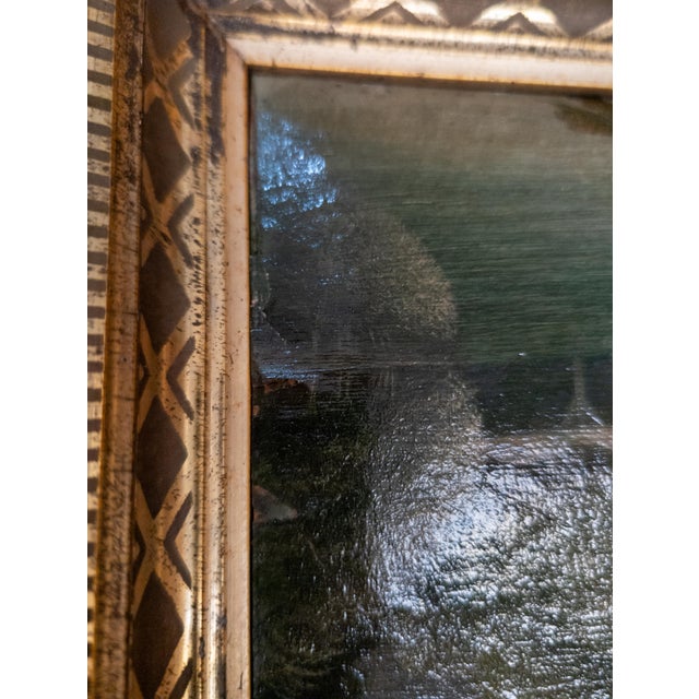 19th Century Luminist Folk Art Landscape Painting With Sunset For Sale - Image 17 of 17